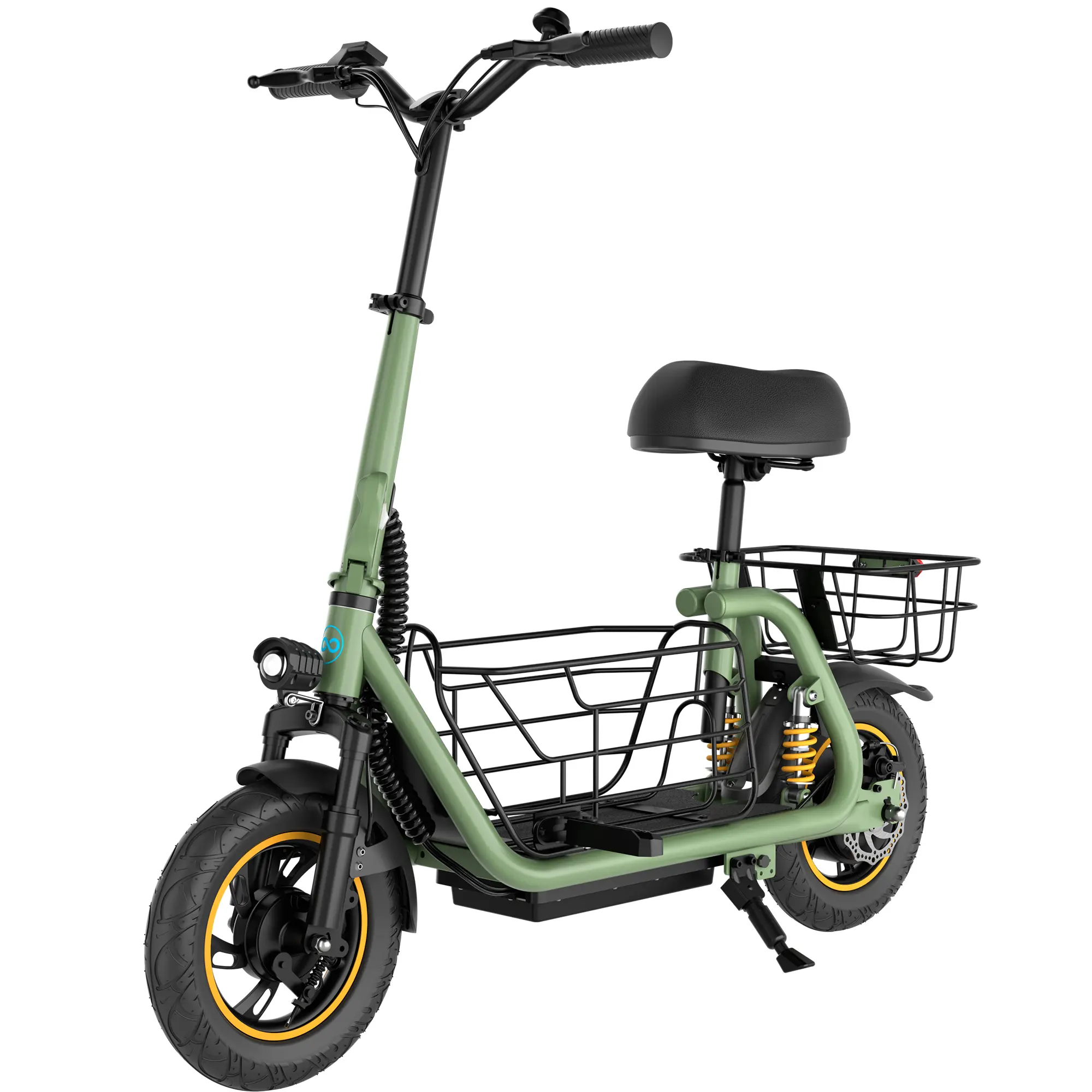 Gyroor C1 Pro 800W Dual Suspension Scooter - Dual Baskets for Cargo, Pets