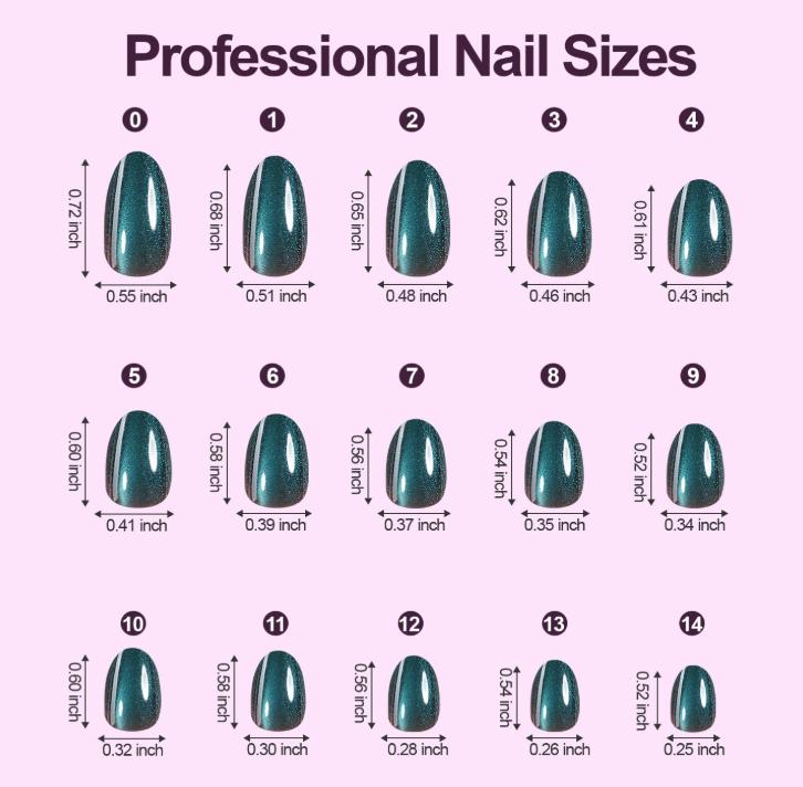 150Pcs Cat Eye Press on Nails, Plauva Short Oval Cat Eye Nail Tips, Glossy Glitter Fake Nails, Soft Gel Stick On Nails for Women and Girls 15 Sizes