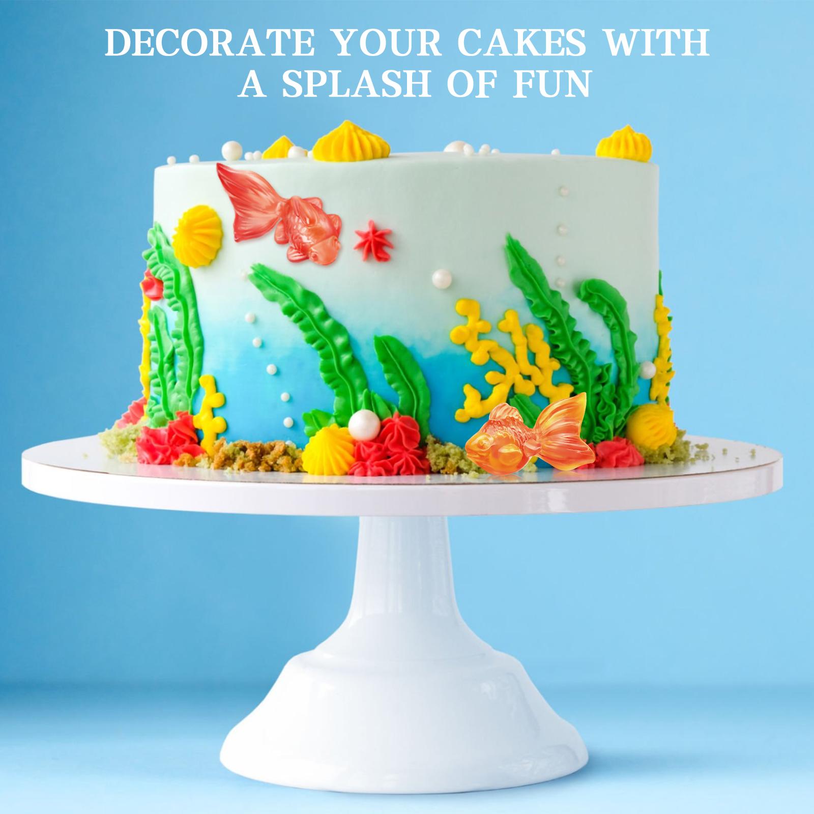 Amos 4D Lucky Fish Gummy – Real Juice Filled, 3D Shaped Goldfish Candy for Fun & Drinks(Peach & Mango Flavor, 65g) Perfect Sweet gift Snack Fruit