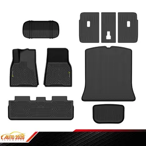 Floor Mats & Front Rear Cargo Mats & Backrest Mats Fits 2024-2025 Tesla Model Y