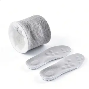 Anti-Fatigue 4D Cloud Insoles, High Elastic Shock Absorption Soft Insoles for Foot Pain Relief Men & Women