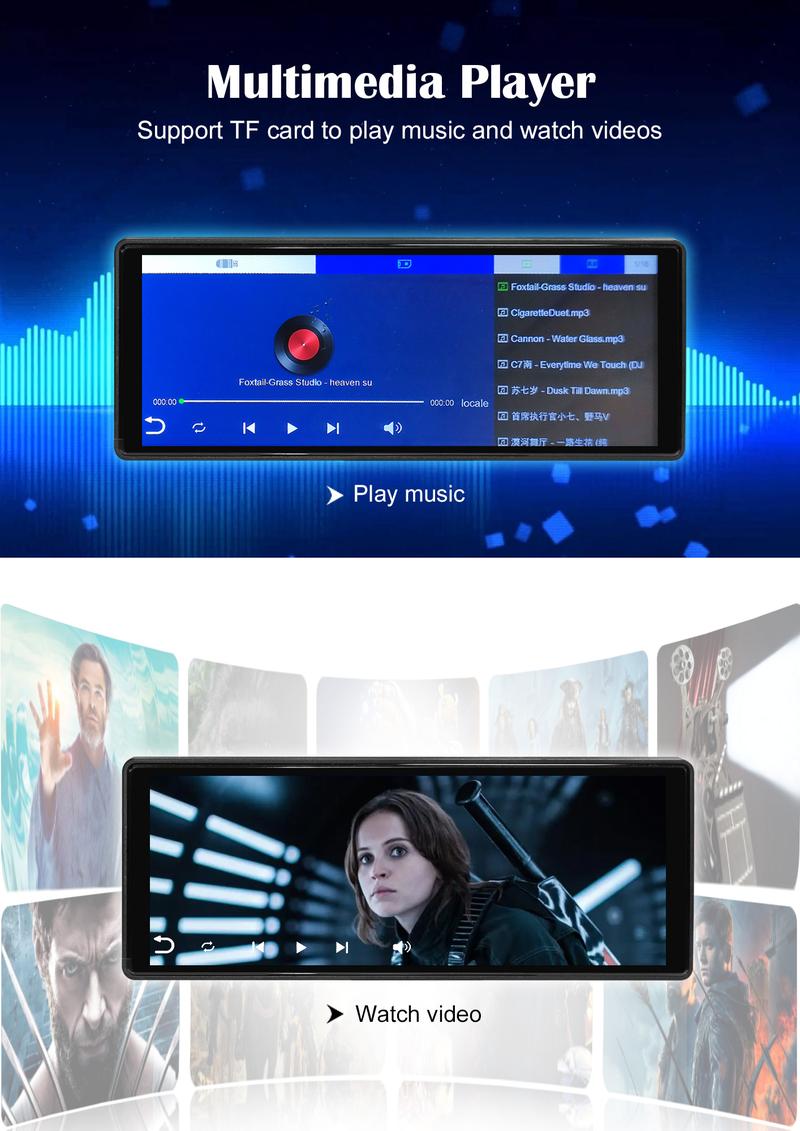 SEALIGHT 10.26" Touchscreen Wireless Apple Carplay & Android Auto Portable Car Stereo  Car Play Navigation with Voice Control, Bluetooth Handsfree Call/Music, AUX/FM Transmitter, Car Radio Receiver for Car RV Truck Pickup