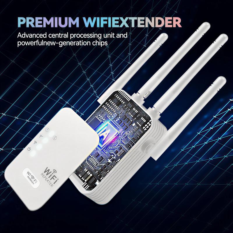 WiFi Extender–1200Mbps Dual-Band 5GHz/2.4GHz,Cover 10,000Sft,Up to AC1200,Connect 60+Devices,Perfect for Home,Office&Gifting-High speed,stable signal,compatible with almost all WiFi-enabled devices, -valentine's gift for bf,super bowl decorations 2026