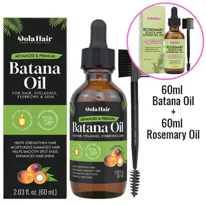 Batana Oil & Rosemary Oil Set Moisturizing Nourishing & Strengthening for Growth Hair Thinning Dry Scalp Split Ends Natural Hair Care for Women & Men