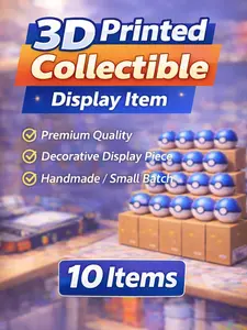 x10 - 3D Printed Poke Ball Inspired Collectible – Display & Decor