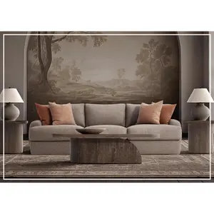 Bernhardt Cameron Fabric Sofa With Oversized Roll Arms