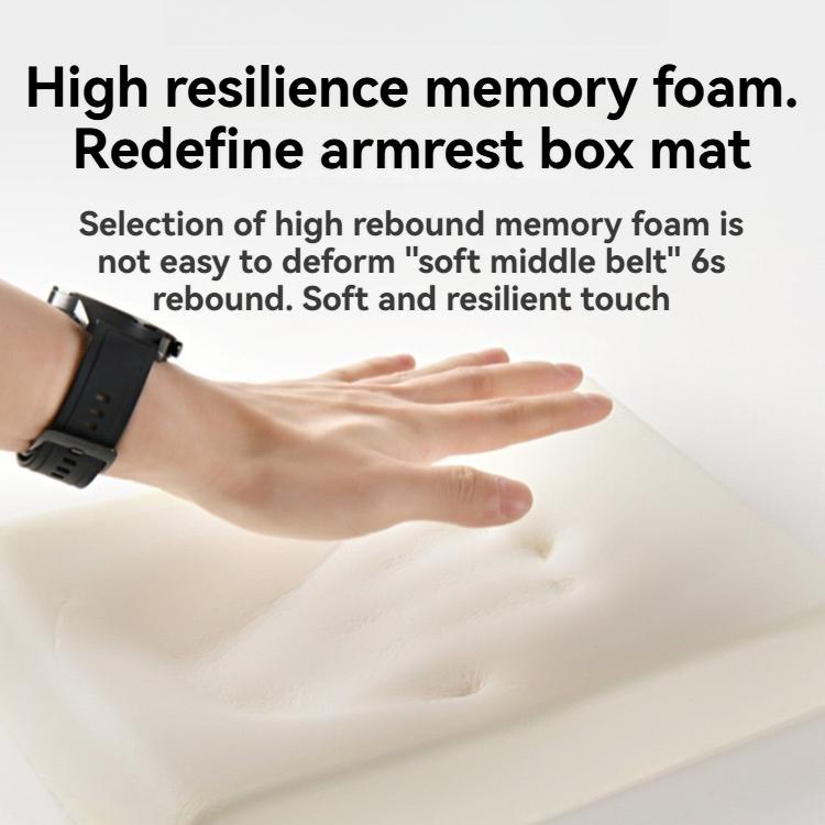 2026 New 5-in-1 Car Armrest Cushion with Height Extension Tissue Box and Storage Bag Starry Roof and Charging Function Memory Foam Central Console Armrest Pad for Car Interior