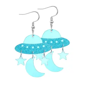 Outer Limits UFO Resin Earrings
