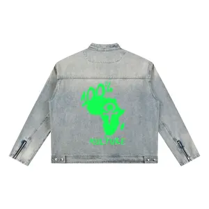 Kulture Vintage Wash Zip Denim Jacket