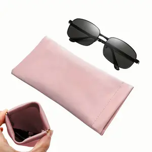 Leather Sunglass Pouch, Soft Eyeglass Case for Women Portable Squeeze PU Leather Glasses Pouch Soft Eyeglass Sleeve Pouch Holder