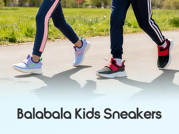 Balabala Kids Lightweight Breathable Running Sneakers 2025 Spring Soft Flex IP Outsole Shoes for Boys and Girls with Mesh Upper & Velcro Strap