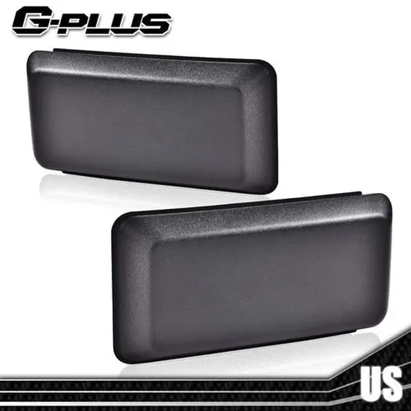 MOTOR GPLUS 100% Brand New Pair Pack ABS Plastic Car Front Bumper Guards Set - Easy-Install Replacement Inserts, Pads, End Caps, Trim Cover for Ford F150 2018-2020 Chrome Trim Exterior Accessory