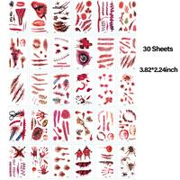 30 pcs Halloween Scar Tattoos