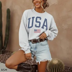 USA Flag Sweatshirt: Patriotic Graphic Crewneck, America 250th Anniversary Shirt, 4th of July Pullover
