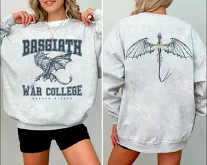 Fourth Wing 4 Legs Dragon Sweatshirt, Basgiath College 2-Sided Sweater, Booktok Crewneck, Dragon Rider Shirts, Bookish Sweaters, Basgiath War College Tshirt