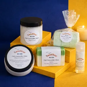 Sandbar SUDS Ultimate 5-Piece Spa Gift Set | Complete Body Care Kit | Includes Premium Soap, XL Bath Bomb, Sugar Scrub, Body Butter & Lotion | Luxury Skincare Bundle | Made in USA | Phthalate-Free