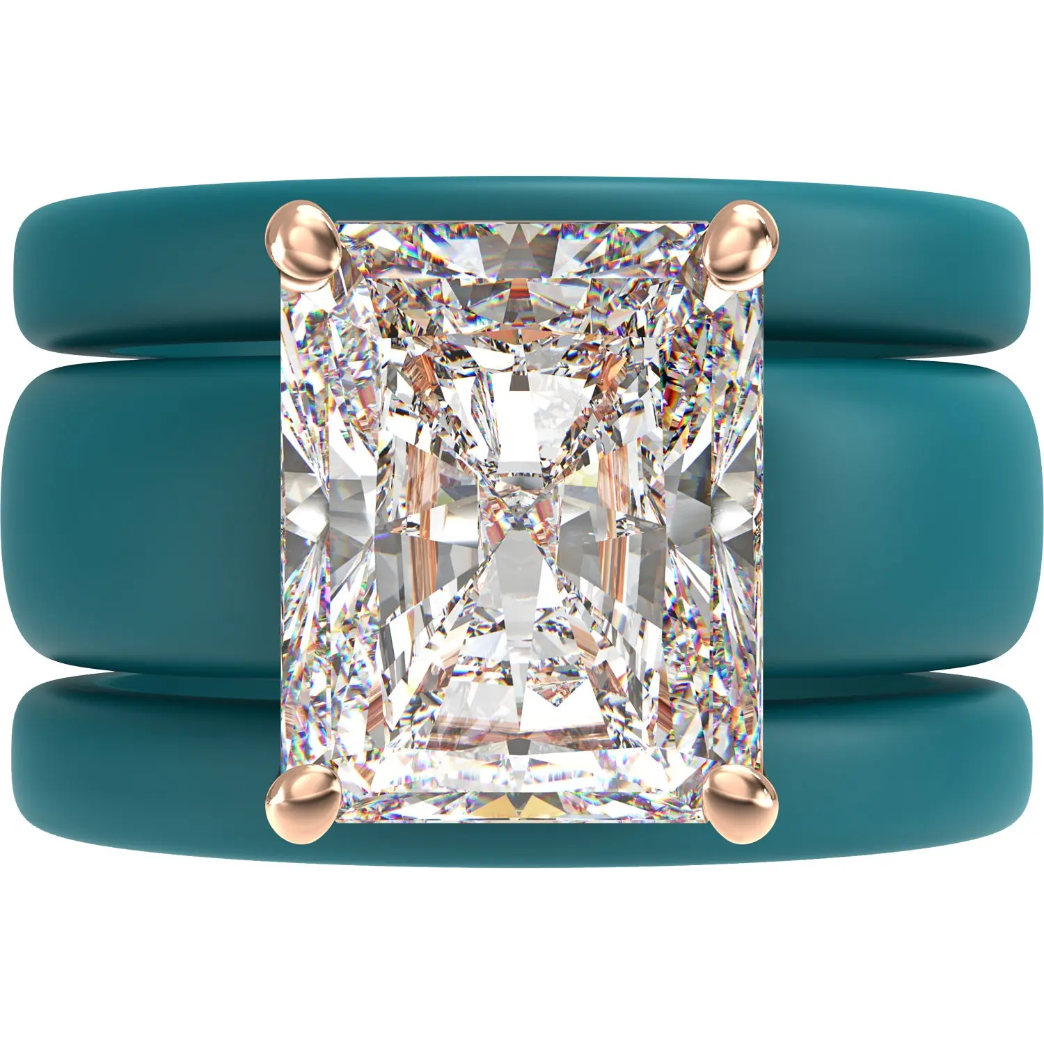 Teal Ocean Rose Gold