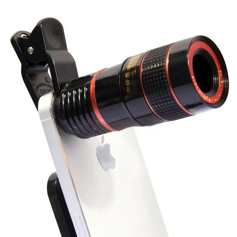 8x Mobile Phone Telephoto Lens - Universal Cellphone Camera Lens Attachment for Portable Photography, High-Definition, Adjustable Zoom, Adjustable Focus