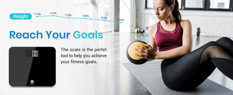 Etekcity Scale for Body Weight, Bathroom, Extra Wide Platform and High Capacity, Accurate and Safe, Easy-to-Read on Backlit LCD Display, 440 lb