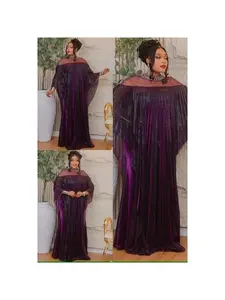 Purple Embellished Pleated Kaftan Asymmetrical Dress: Wedding Guest Attire, Mother of The Bride Outfit Graduation Cocktail Birthday Party