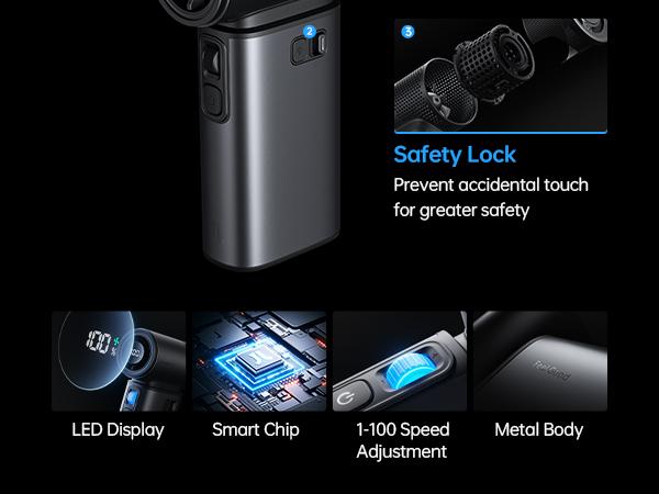 Jisulife Multifunction Portable Handheld Turbo Fan with 9000 mAh Powerbank & Flashlight 100 Adjustable Speeds Mini Personal Fan for Everyday Use