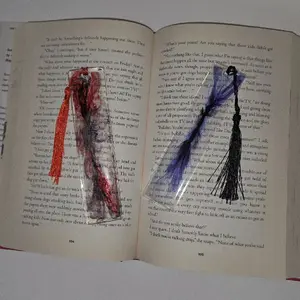 Horror and Dark Romance Resin Bookmark Black with Color Accents bookish merch