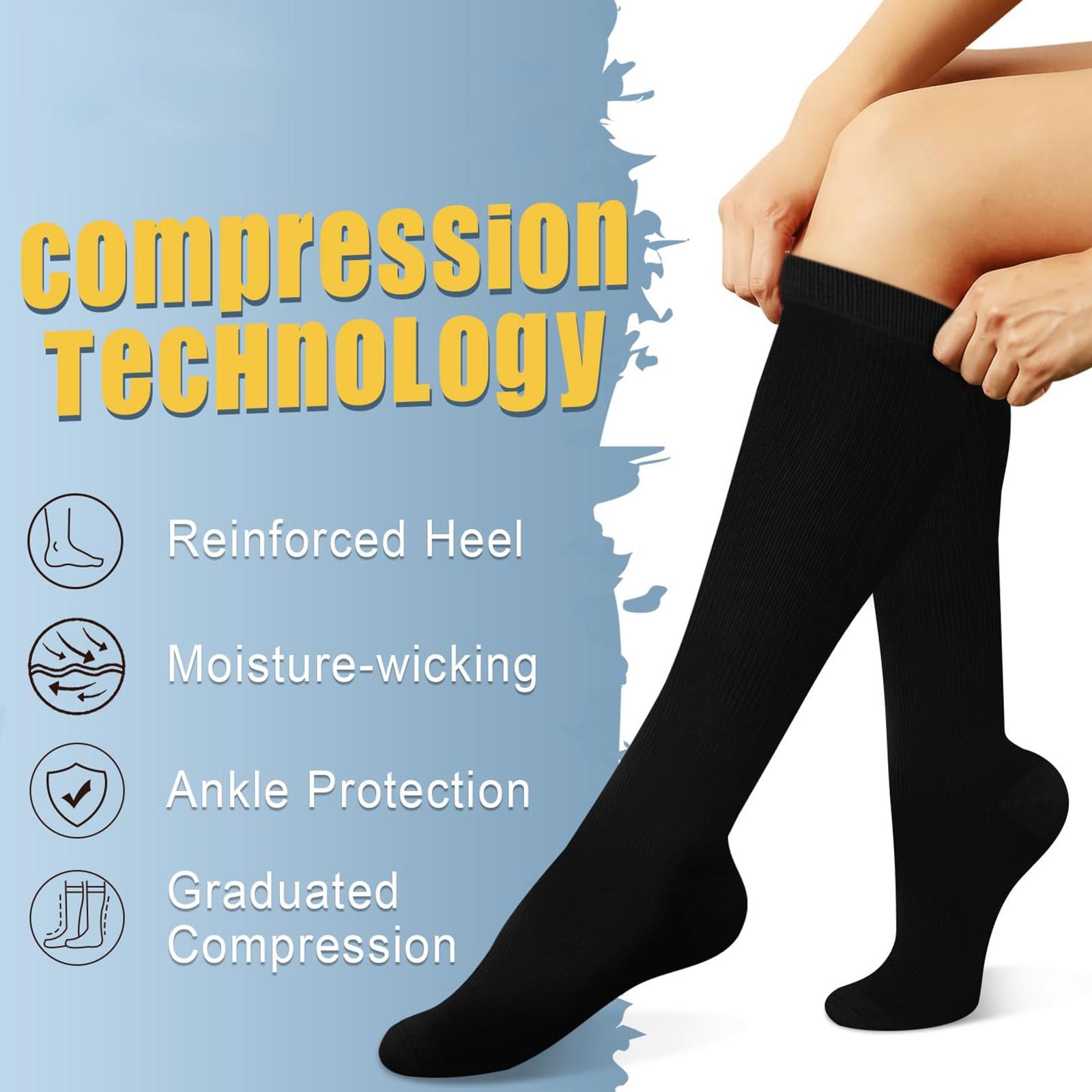 Tinylemon 6 Packs thigh high socks for Women and Men Knee High Socks - Lightweight Fabric, Comfortable Design for Athletic Activities Womenswear 01 Activewear Work Out