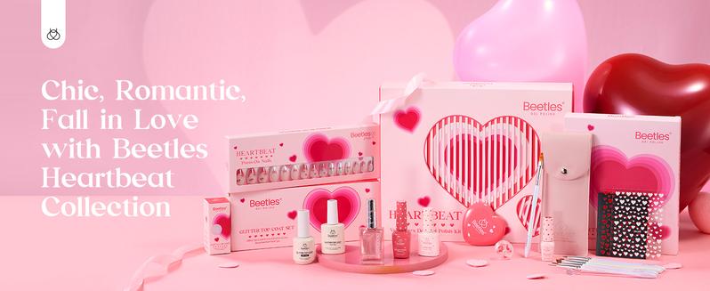 【Exclusive to TikTok】Beetles HEARTBEAT Gel Nail Polish Set,Glitter Pearl Gel Cat Eye diy salon nails at home gift Cosmetic Manicure Cutics Fall Nail Halloween Nail Black Friday Winter Nail Christmas Gift