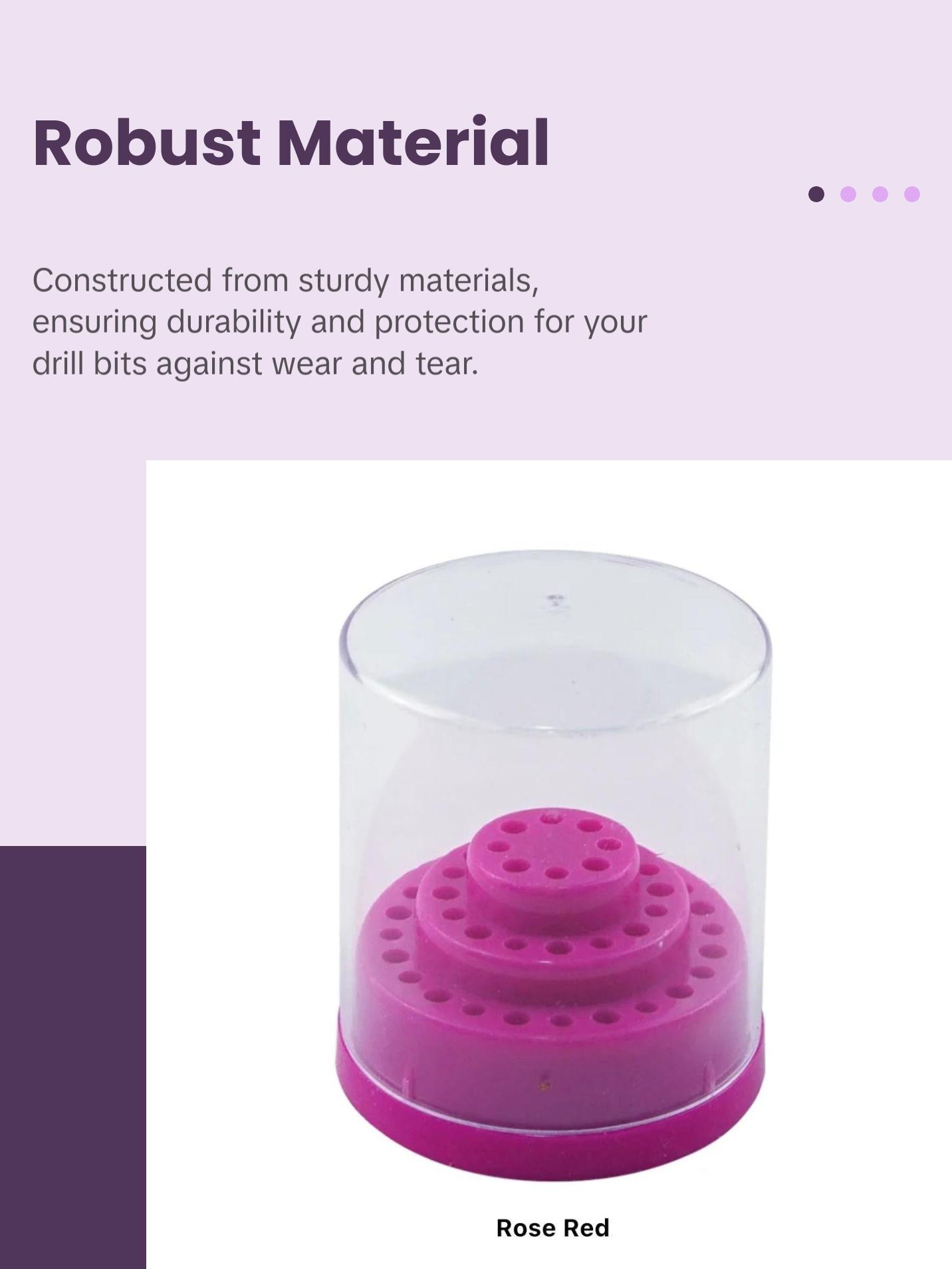 Round Drill Bit Holder with Lid