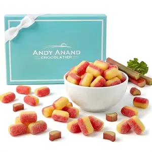 Andy Anand Sugar Free Rhubarb and Custard Hard Candy – Copper Kettle Boiled, Aspartame Free, Non-GMO, Gluten Free, Keto, 25 Pc