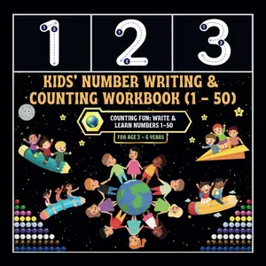 Kids' Number Writing & Counting Workbook (1-50): -Counting Fun: Write & Learn Numbers 1-50 Paperback – Large Print, February 3, 2025