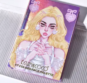 67-Color Starlight Beauty Book Makeup Cosmetic Lipstick - Eyeshadow Palette - Contour & Brow by Kevin and Coco