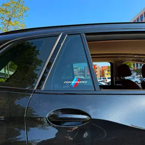 Hugexpen BMW Car Window Stickers Three-Color Glass Decals for Creative Personalized Front Rear Windshield Customization Performance Design
