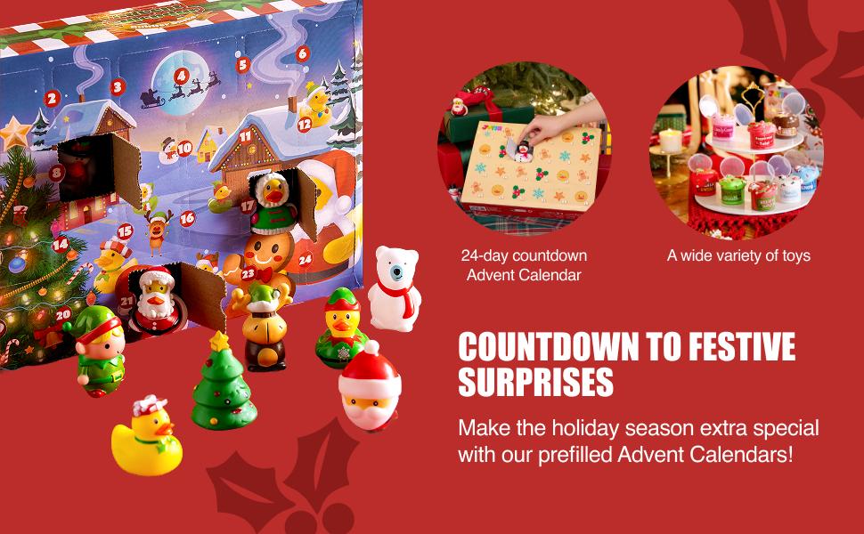 2025 Christmas Advent Calendar with Finger Puppets,24 Days Christmas Countdown Advent Calendar with Plush Animal Finger Puppets for Girls Kids Party Favors,Classroom Prizes Xmas Party Favor Gift  easter gifts for kids
