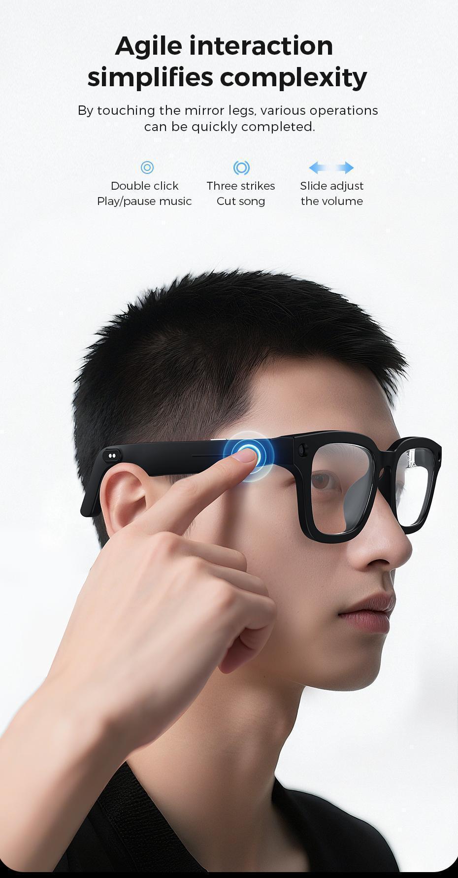 【Ivision6】 AI Smart Glasses with 800W HD Camera OpenAI Recognition, 1080P Anti-Shake Video, Real-Time Translation & Long Battery Life – Ideal for Travel, Meetings & Outdoor, Hands-Free Freedom, Innovative Tech Gift for Holidays & Special Moments Wearable