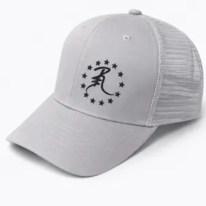 R3 gray with black logo Snapbacks