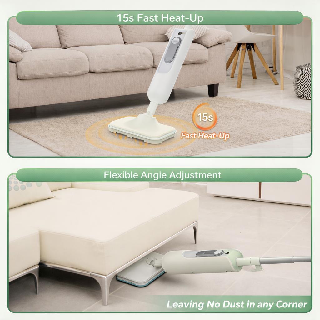 [FebFaves]10-in-1 Portable Handheld Steam Mop Cleaner, 212℉ High-Temperature Cleaning and Sanitizing Household Mop for Floors, Tiles, Walls, Glass, and Stubborn Grease.