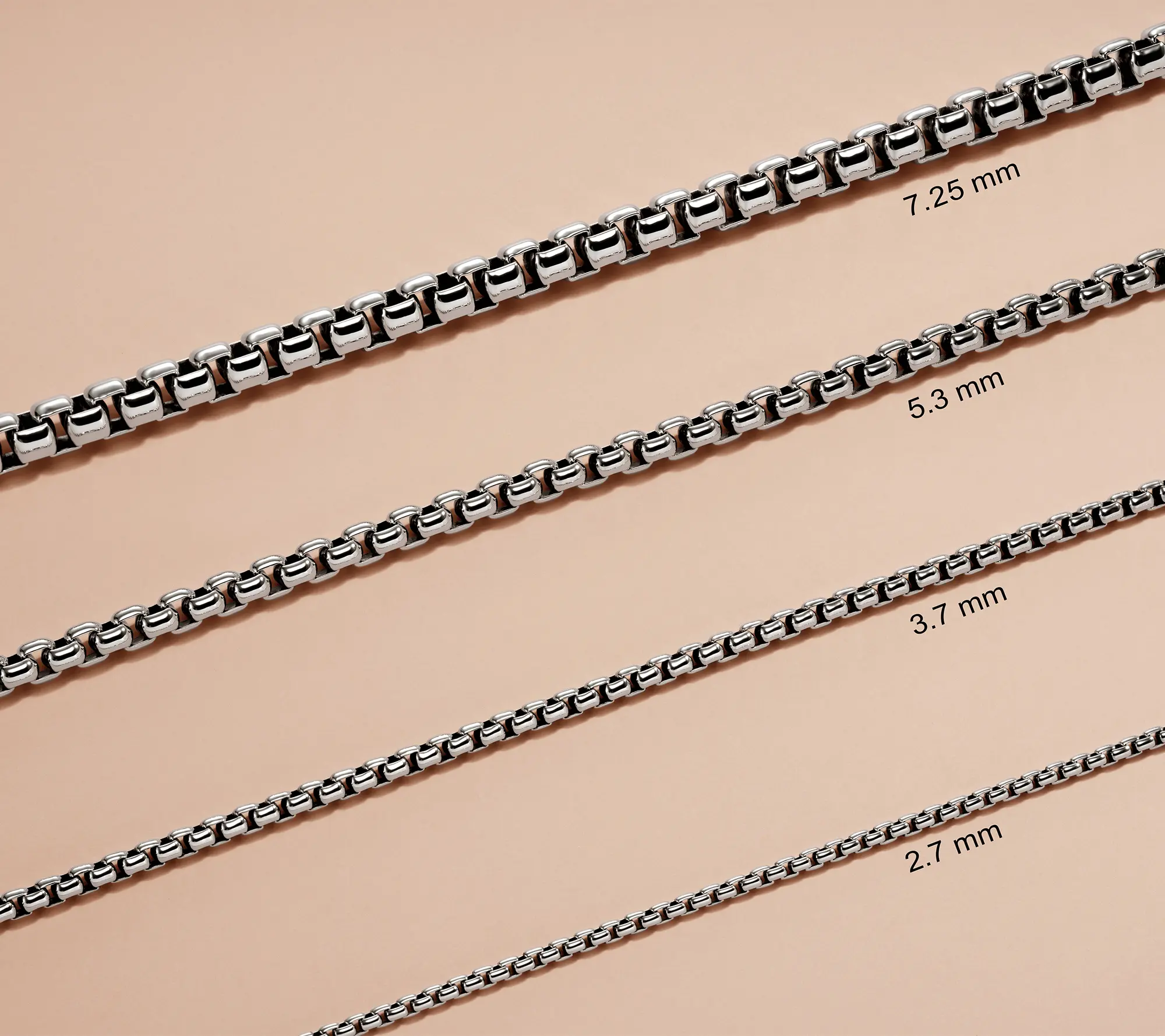 JAI Sterling Silver 2.7mm Box Chain 18" Necklace, 13.20g