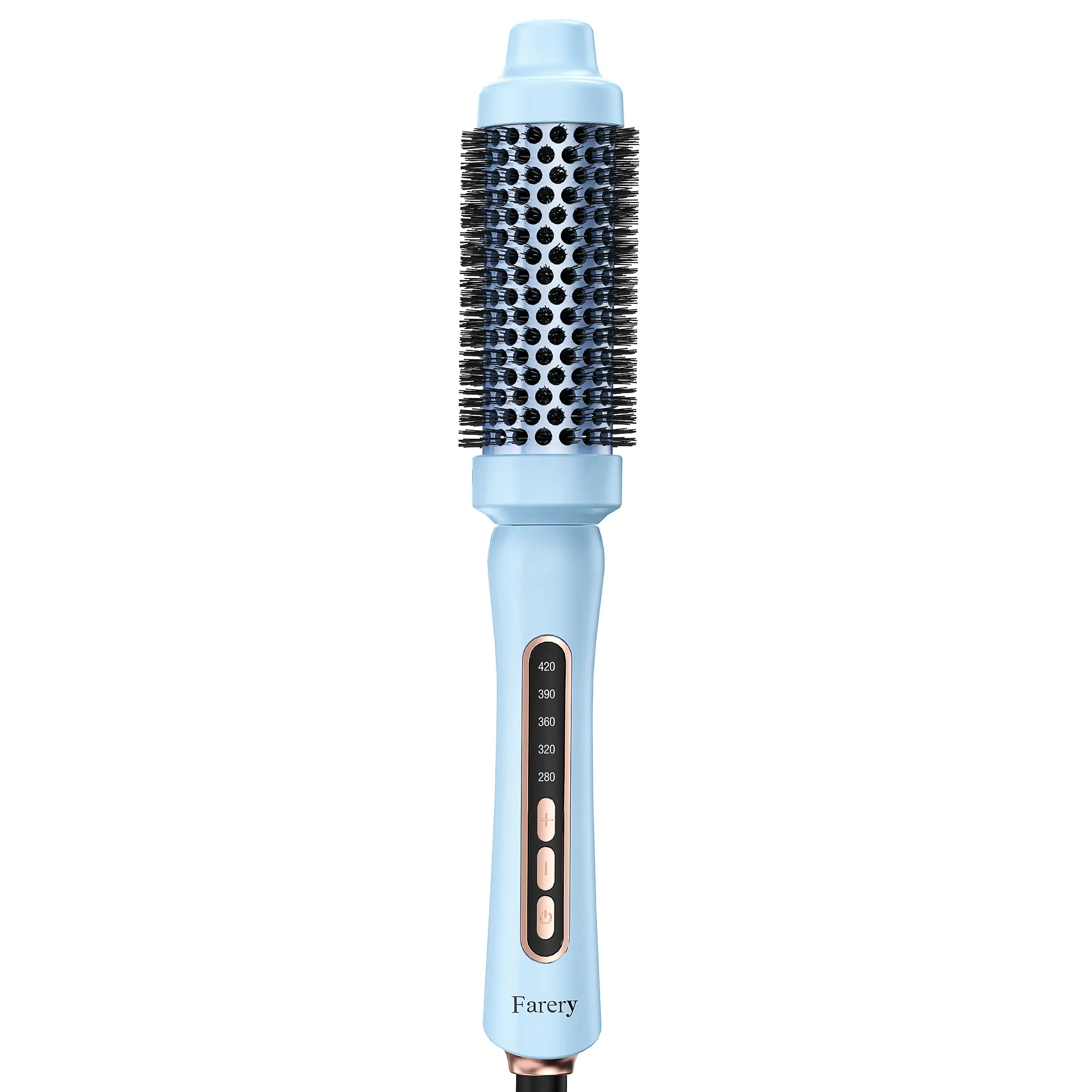 Farery 1.5 in Thermal Curling Iron Brush - Adjustable Temp, Dual Voltage Hair Tool for Curly Hair, Thermal Brush Blowout, Creates Salon-Style 90s Volume, Hair Curler