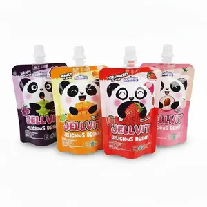Donald Jellvit Jelly Drink Pouches, Assorted Fruit Flavors, Strawberry Mango Grape Lychee (70 mL x 4 Pouch)