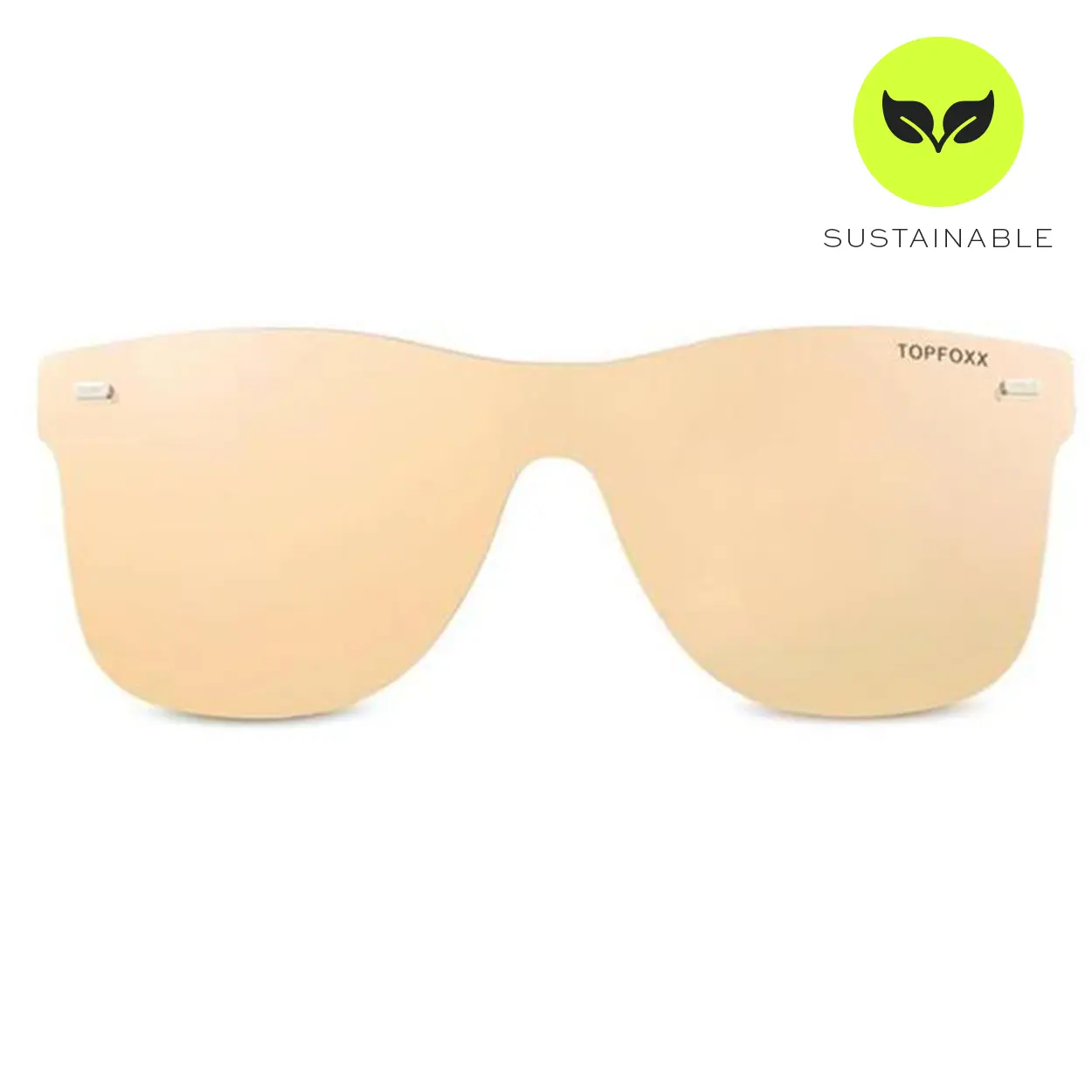 Sustainable Future Wife - Gold -  Tangle Free Square Wayfarer Sunglasses - Certified Shatter-Resistant Lenses - UV400 - For Women & Men