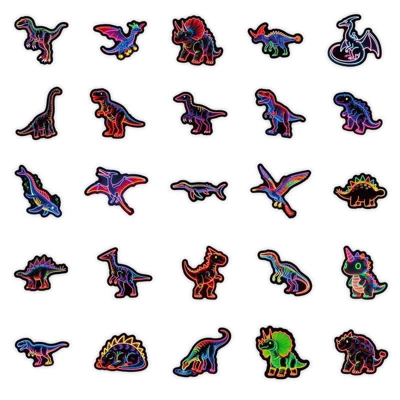 Neon Stickers 50pcs Trendy Hot-Selling 4 Series Waterproof DIY Stickers for Laptops Water Cups Phone Cases Personalized Expression