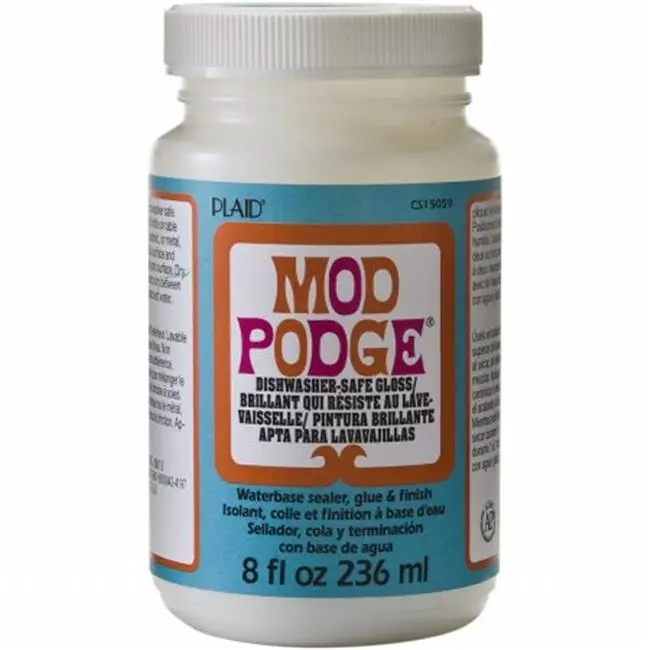 212 MAIN Plaid-Craft Mod Podge Seal & Glue Art Materials, 8oz Water-Based Crafting Supplies, Dishwasher Safe, Gloss Finish Office Stationery
