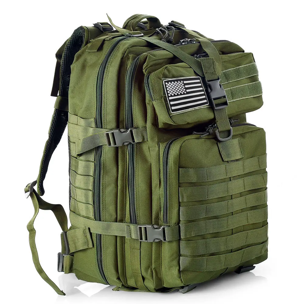 1PC 45L Camouflage Outdoor Tactical Dual-Shoulder 3P Large Backpack - Backpack for Travel, Wilderness Cycling Sports Bag