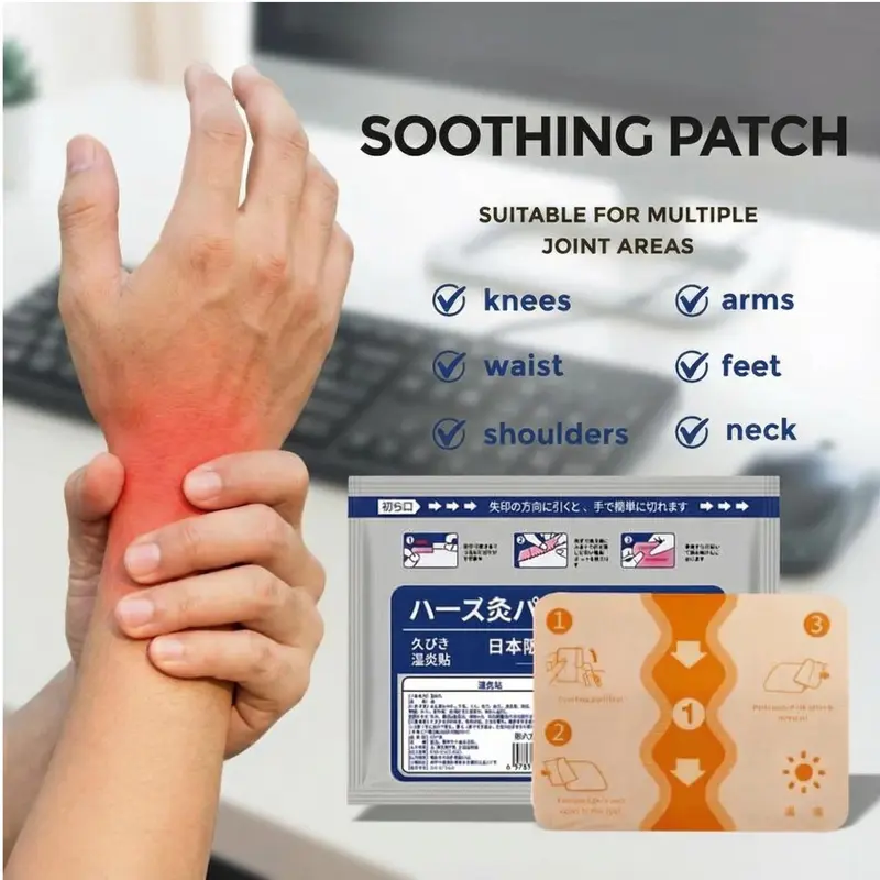 Japan Pharmaceutical Far-Infrared Bone Pain Patch WarmTherapy Patch (7 patches per bag) used for relieving bonepain and muscle recovery therapy care patch Healthmaintenance treatment patch