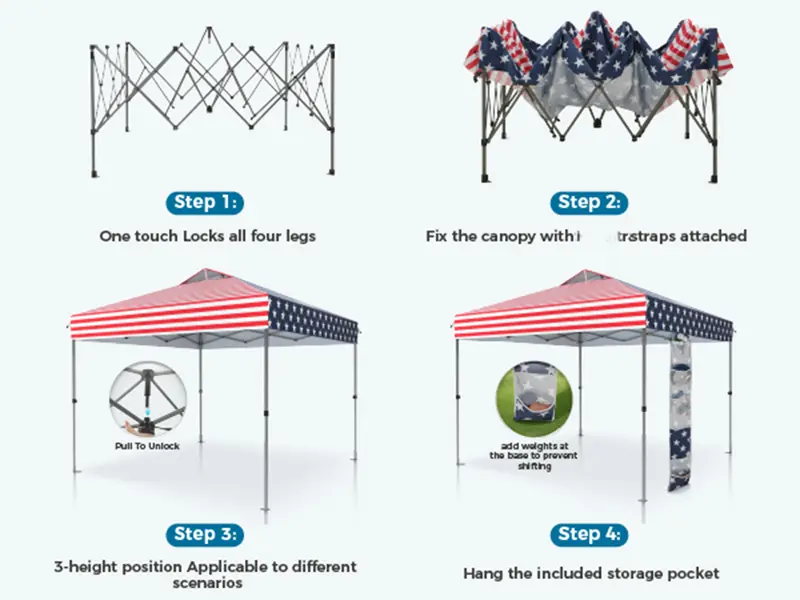 [Waterproof & UV-Resistant] PHIVILLA 10x10ft Pop-up Canopy Tent, Instant Portable Canopy Tent Outdoor Gazebo, One-Push-To-Lock Outdoor Gazebo with Roller Bag