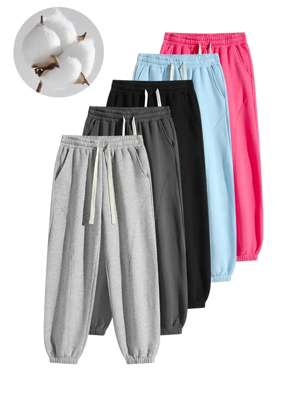 Men's Casual Jogger Pants Elastic High Waist with Drawstring  Pockets Solid Color Soft Lightweight Sweatpants Versatile Daily Workout Running Streetwear Trousers for All Seasons