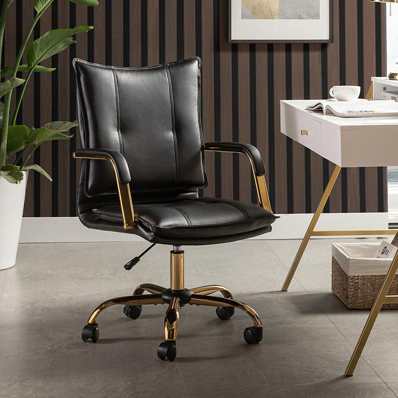 Hulala Michele Modern Office Chair, Computer Task Chair, Criss Cross Chair, with Arms Height-adjustable with Tufted for the Living Room and Office
