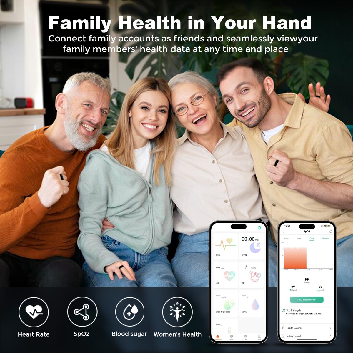 MIRO R1E ECG Monitor Smart Ring - Comprehensive Health Monitoring, Blood Pressure, Heart Rate & Blood Oxygen, Sleep, Waterproof, Android Watch, Fitness Tracker MIRO R1E ECG Monitor Smart Ring - Comprehensive Health Monitoring, Blood Pressure, Heart Rate & Blood Oxygen, Sleep, Waterproof, Android Watch, Fitness Tracker