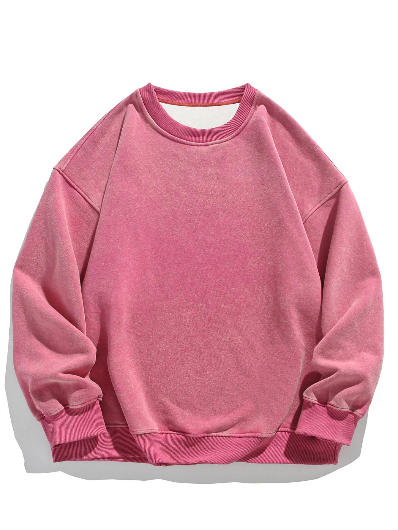 Men's Regular Fit Plain Crewneck Sweatshirt Long Sleeve Pullover Warm Comfortable Ribbed Classic Top Casual Long Sleeve for Fall Winter Menswear